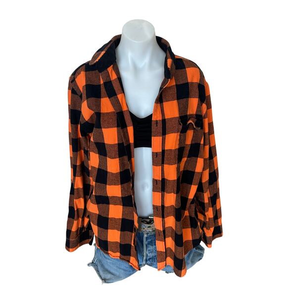 Bart Simpson Flannel Plaid Shirt Shacket XL Oversized One of Kind Upcycled - Picture 4 of 6